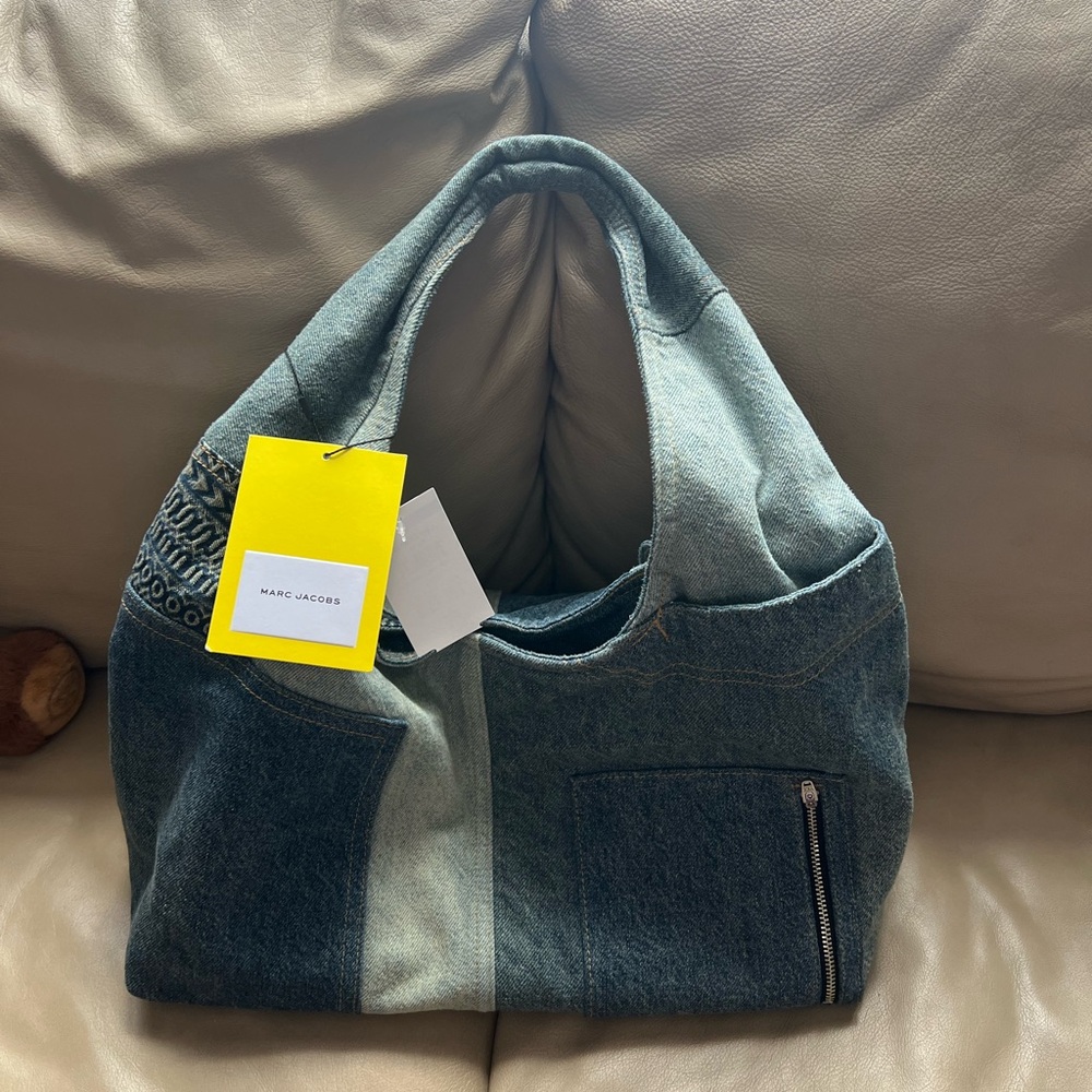 Marc Jacobs Denim Patchwork Hobo Bag - Picture 2 of 4